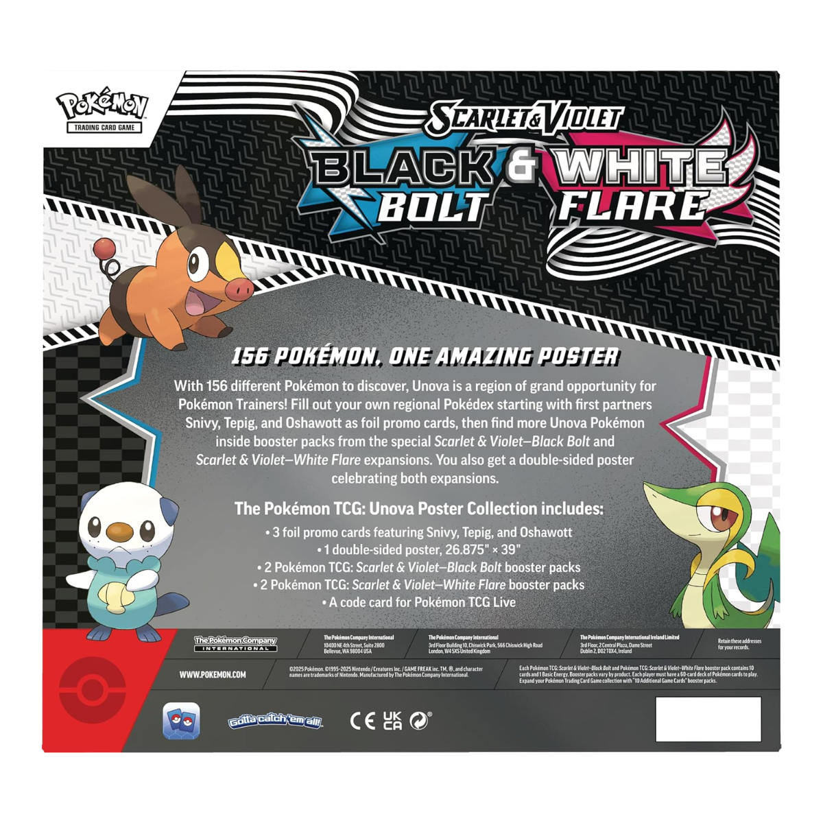 Black Bolt & White Flare Unova Poster Collection